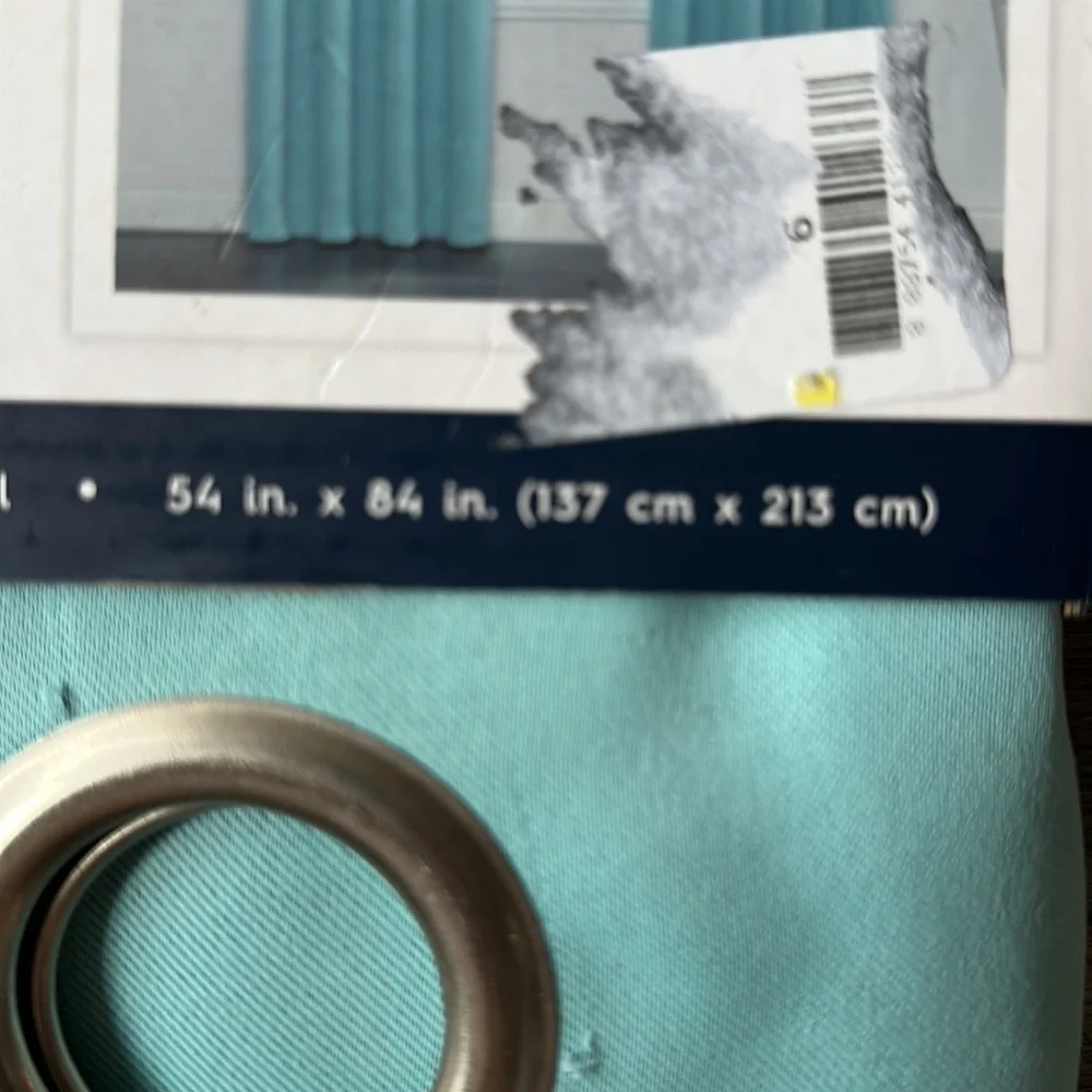 NWT Sun zero curtains, complete blackout 84 inch aqua